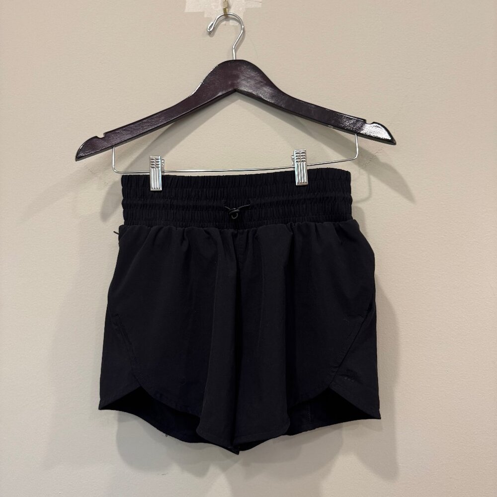 All in Motion Black Running Athletic Shorts Elastic Waist Lined XS